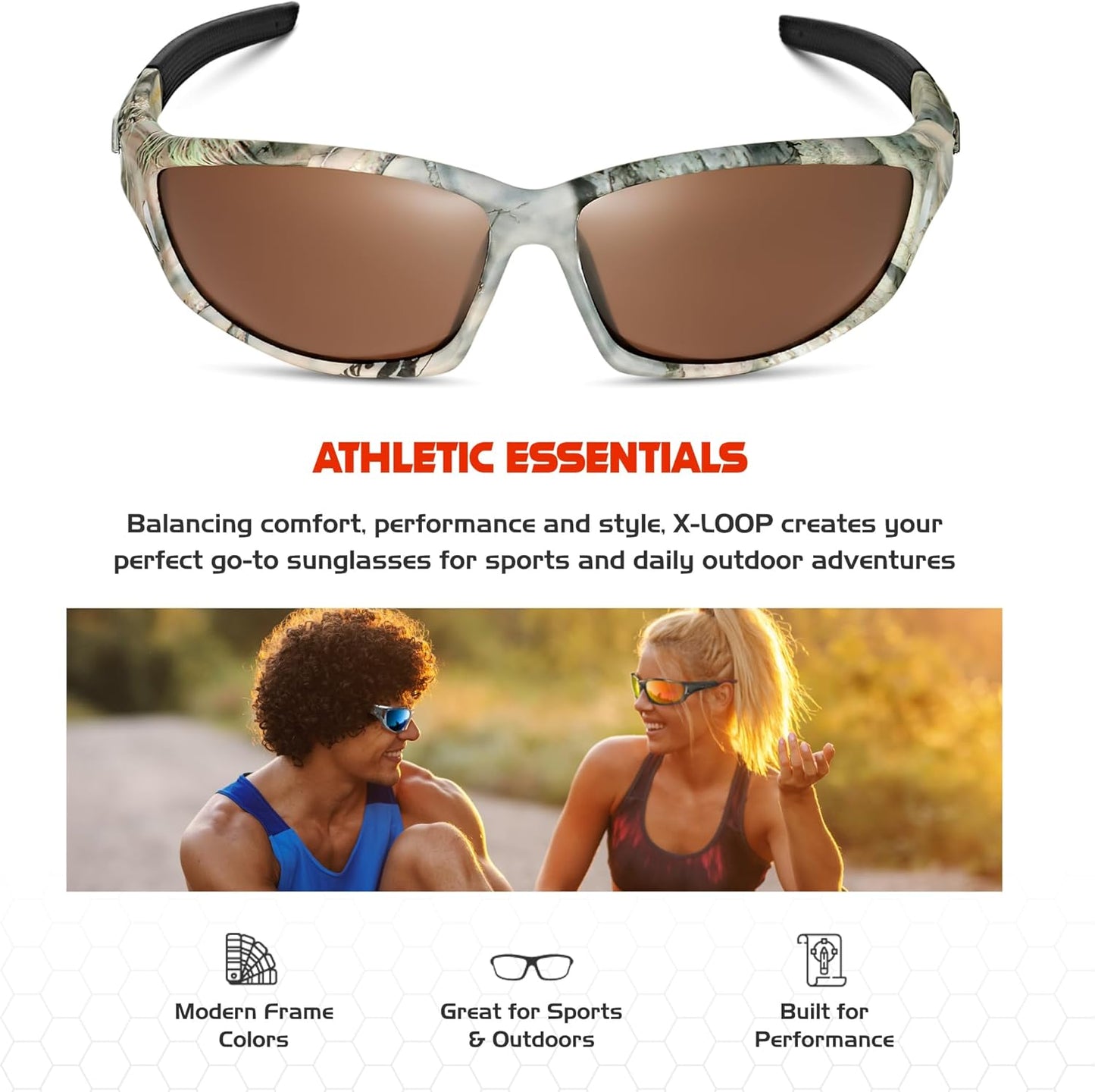 Polarized Sports Sunglasses for Men - UV400 Protection for Baseball, Running, Cycling & Golf