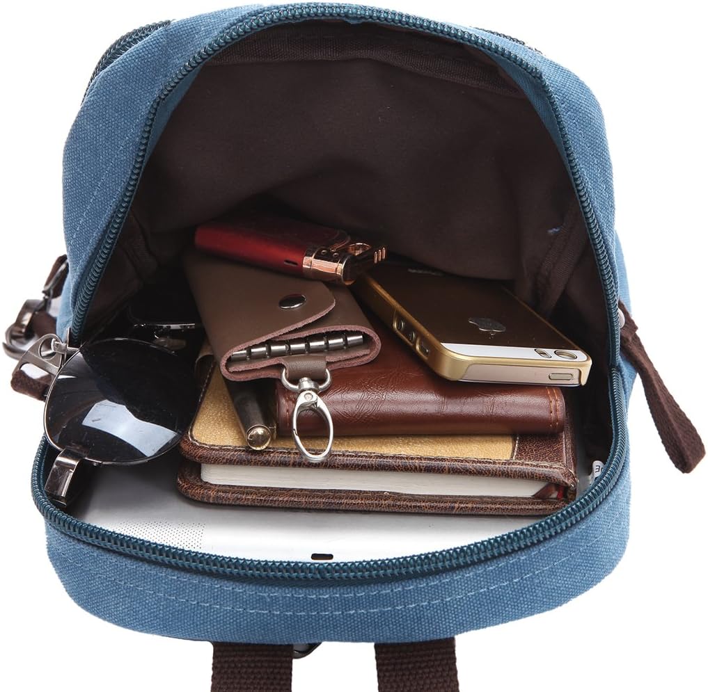 Arbag Small Cute Backpack Vintage Casual Canvas Shoulder Bag Daypack 8528bag,Grey