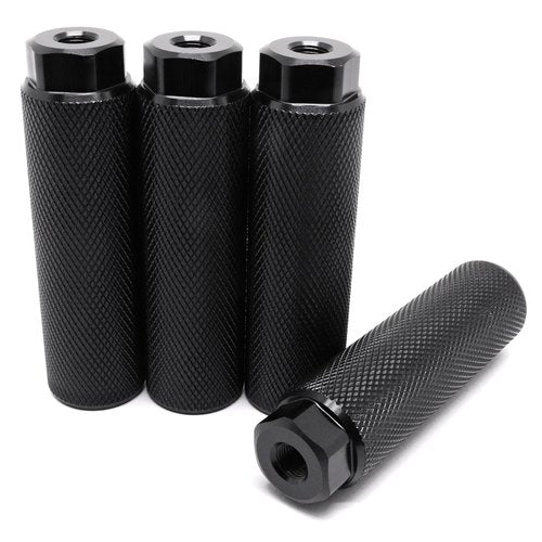 SWZHAI Bike Pegs for 3/8 inch Axles 2 Pairs, Aluminum Alloy Anti-Skid Lead Foot Bicycle Pegs BMX Pegs for Mountain Bike Cycling Rear Stunt Pegs Black