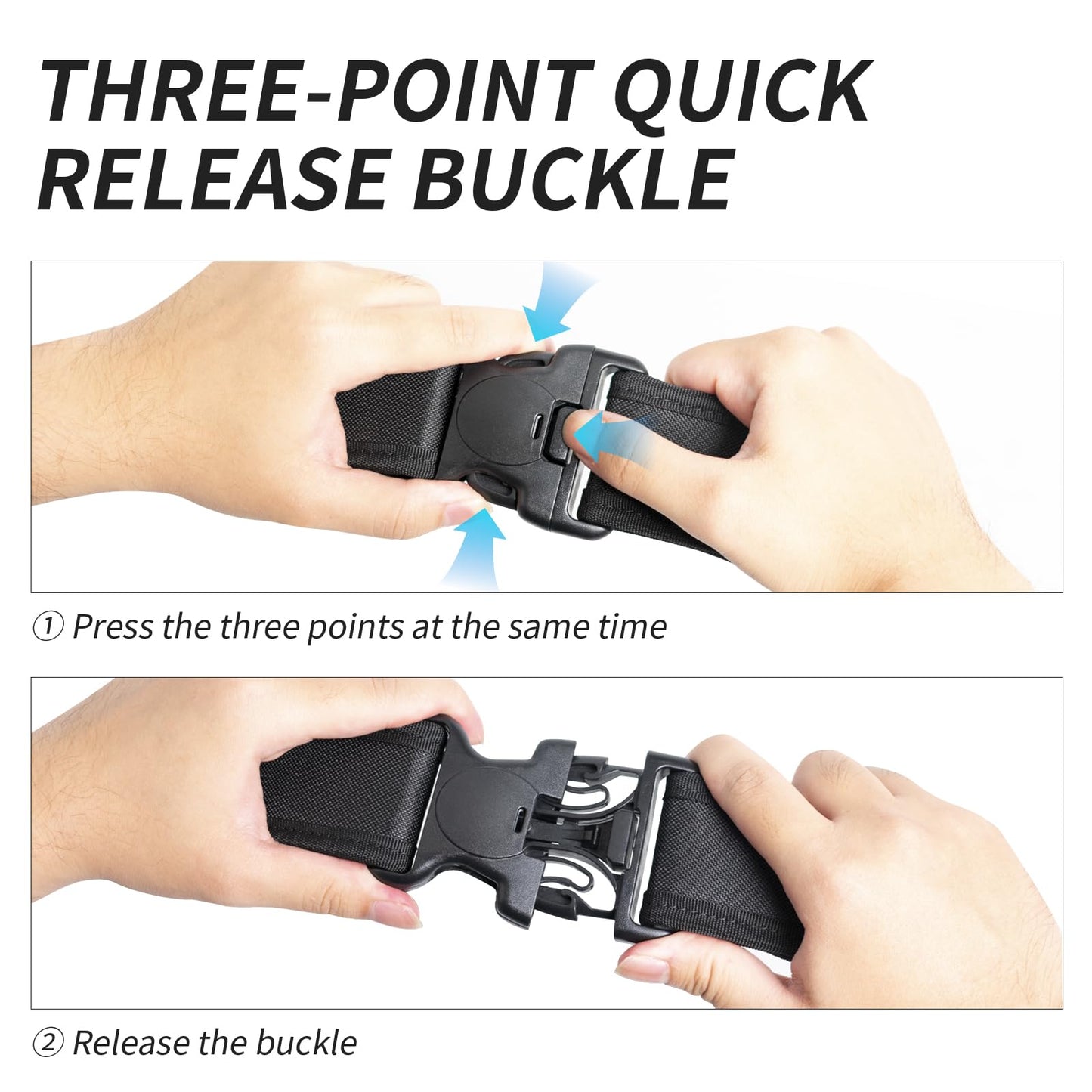 FENGSINET Duty Belt Nylon Police Belts for Law Enforceent Security Utility Tactical Belt Carry Mens Webbing Belt (Nylonblack, Small)