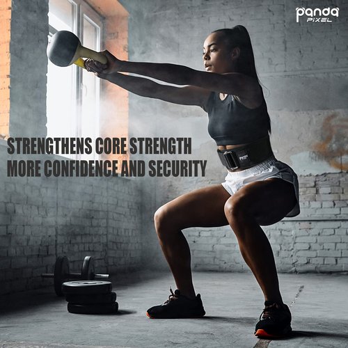 Weight Lifting Belt, PIXEL PANDA Self-Locking Weightlifting Belt, Weight Lifting belts, Premium Gym Belt for Men and Women, Professional Powerlifting Belt for Workout Fitness Squats Deadlifts Bodybuilding (Medium (29-34"/75-88CM), Black)