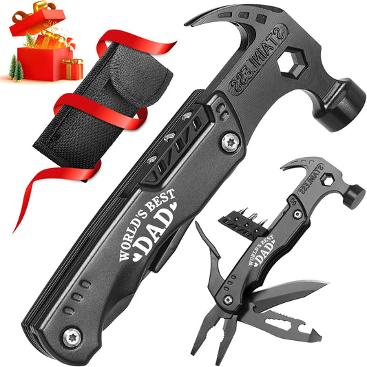 Fathers Day Ideal Gifts for Dad - Gifts for Dad, Fathers Day Dads Gift - Dad's Present from Daughter Wife, Dads Birthday Gift - Multitool Hammer, Christmas Stocking Stuffers for Stepdad, Husband, Men