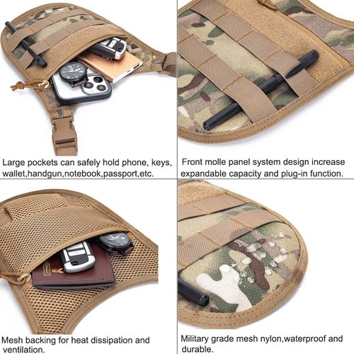 Tactical Underarm Crossbody Sling Bag, Shoulder Chest Pack Molle Waist Hidden Gun Bag for Outdoor Travel Wallet Phone Key MCBK