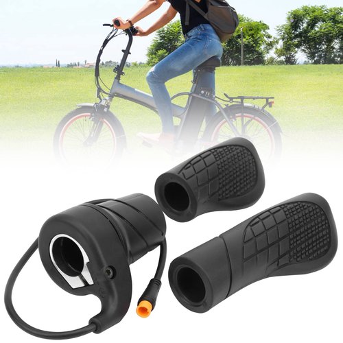 Half Twist Throttle, Waterproof 20X eBike Motor Twist Throttle Handle for Electric Bicycle Mountain Bike Modified Part