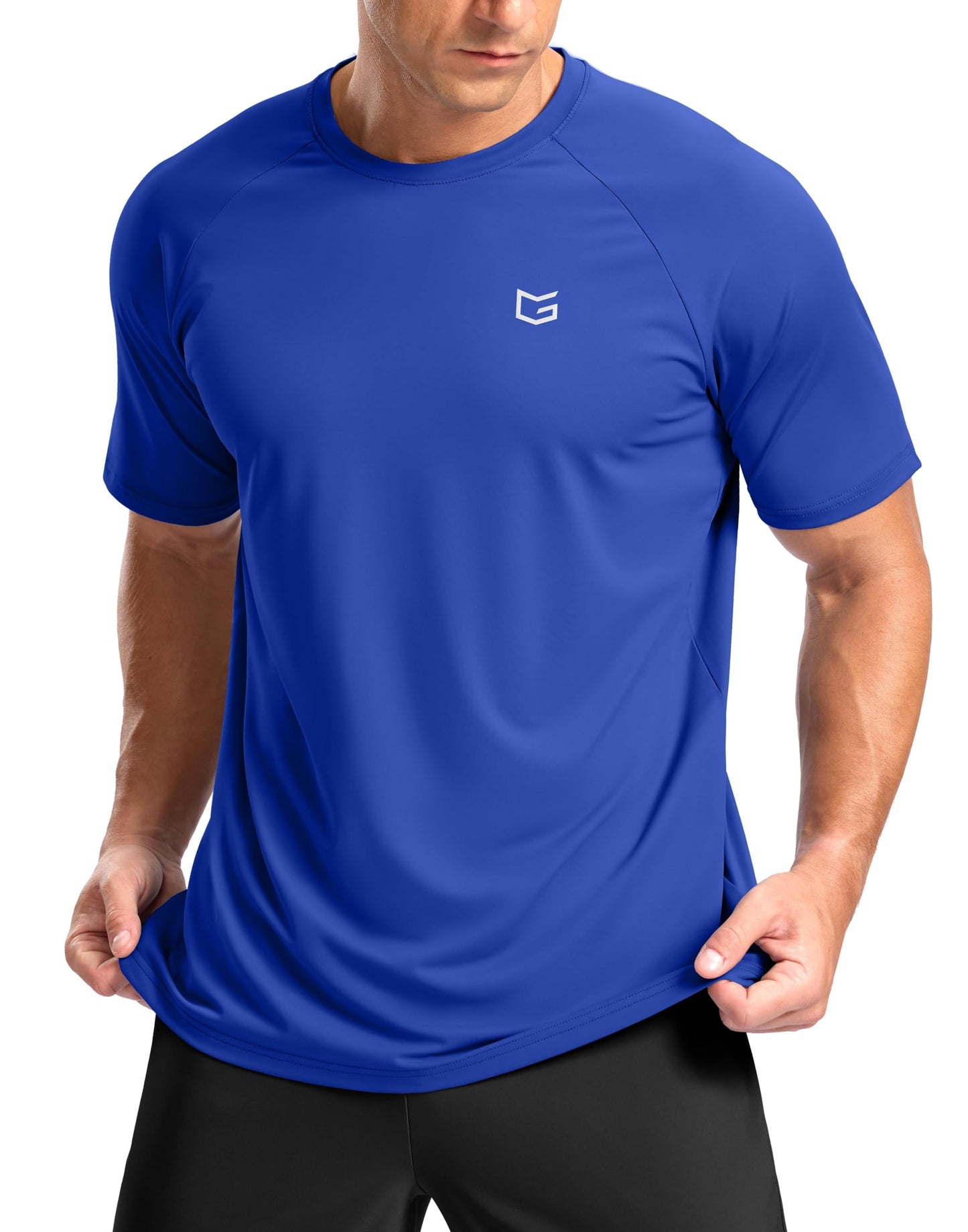 G Gradual Men's Athletic Workout T-Shirts Moisture Wicking Cooling Running Shirts Short Sleeve Performance Tee for Gym Tennis(Royal Blue,4XL)