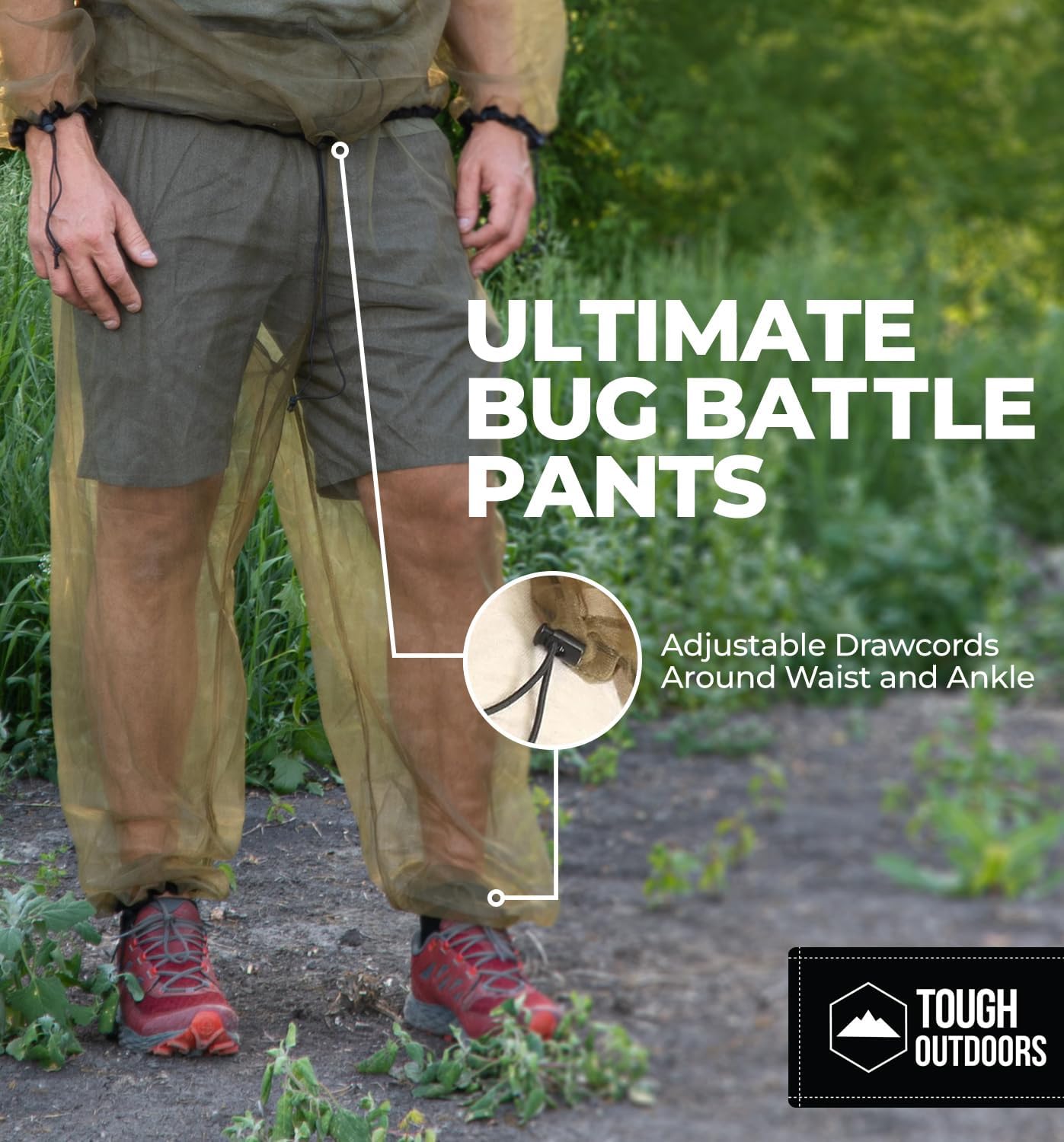 Tough Outfitters Mosquito Suit Jacket & Pants - Mosquito Repellent Clothing for Men & Women - Insect, Bug Proof Net Mesh Suit for Gardening & Outdoor - from Flies, Tick, Gnats - Large