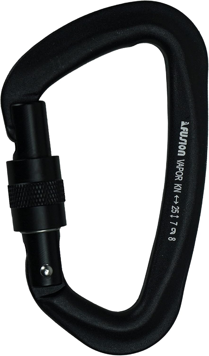 FUSION Climb Vapor III Military Tactical Matte Edition Aluminum Straight Gate Key Nose Modified D Carabiner Black, Hunting Carabiner (FP-8122-3ST-BLK)