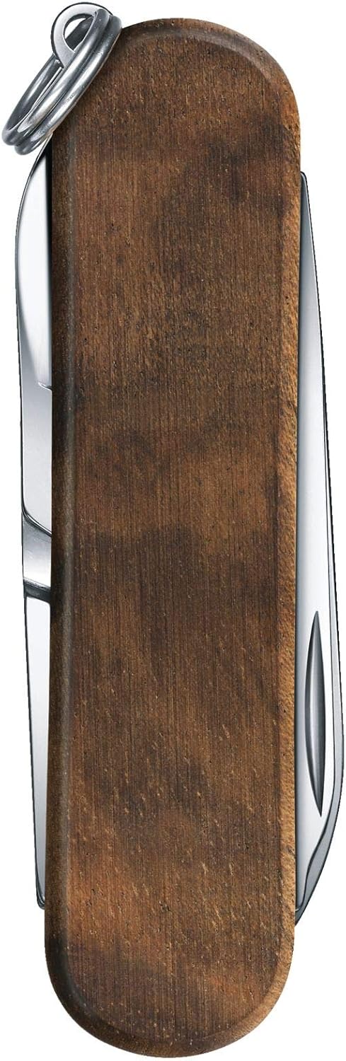 Victorinox Classic SD Swiss Army Knife, Compact 7 Function Swiss Made Pocket Knife with Small Blade, Screwdriver and Key Ring - Gold Ingot
