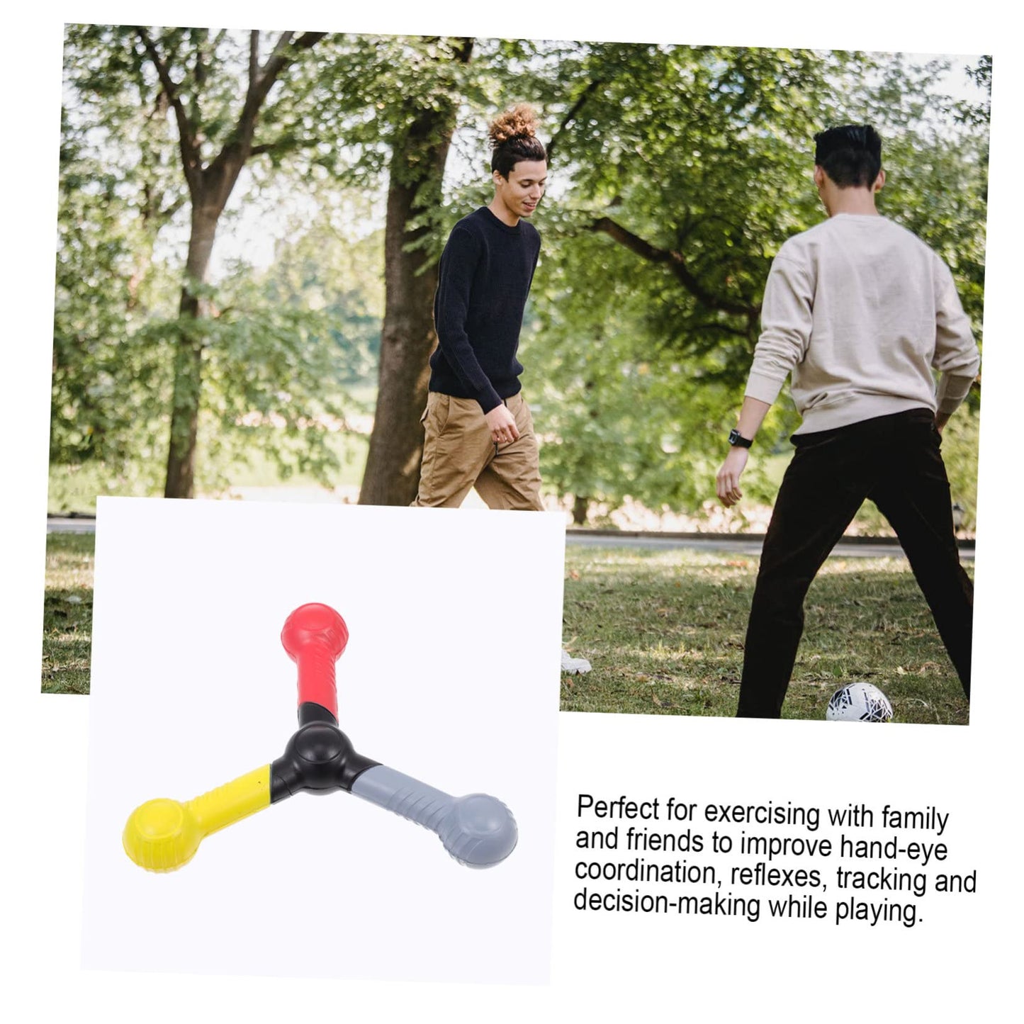 HOMSFOU 3pcs Reaction Training Stick Soccer Drill Football Training Hand Eye Coordination Training Tool Training Bar Catching Trainer Equipment Toys Tools Pu Training Equipment Sports