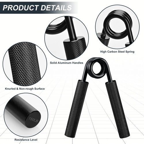 COVVY Metal Hand Grip Strengthener Set(100, 150, 200, 250lbs), Grip Strength Trainer, Crushing Grip Trainer, Pinch Grip Trainer, Forearm Exerciser, Gripper Fitness Equipment for Home Gym