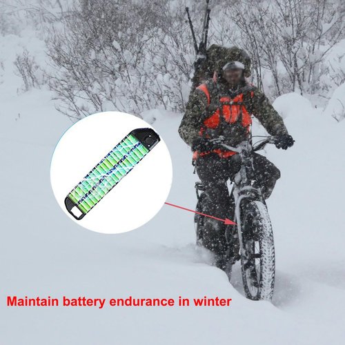 E-Bike Battery Protective Cover, Integrated E-Bike Battery Cover, Frame Cover, Waterproof and Dustproof for Cold Weather - Fits Frames with 11.8-14.2 Inches Circumference (Black)