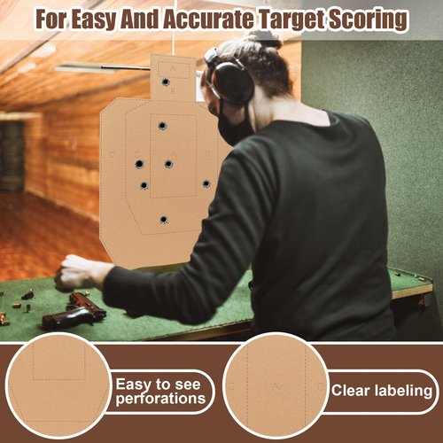 20 Pcs Shooting Targets - 30x18in Tactical Targets Silhouette Cardboard for Shooting Range Practice Competitions Self-Defense Training