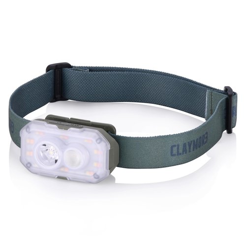 Claymore Heady+ (Khaki) - Rechargeable LED Headlamp Flashlight, Lightweight for Camping, Running, Hiking, Emergency & Industrial Use. Waterproof, USB-C Charging, Up to 70 Hours Battery Life.