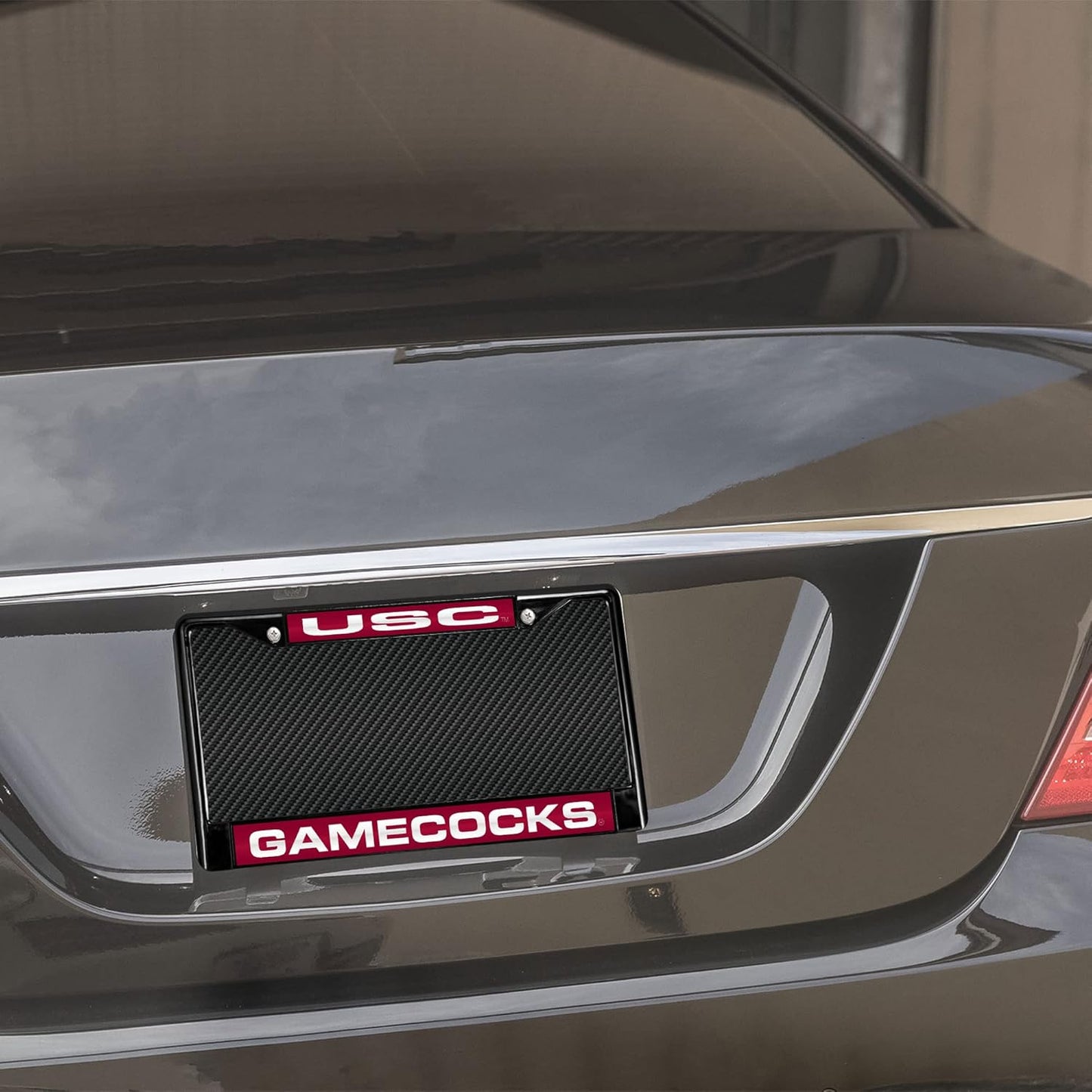 Rico Industries NCAA Black Laser Cut Chrome Frame 12" x 6" Black Laser Cut Chrome Frame - Car/Truck/SUV Automobile Accessory