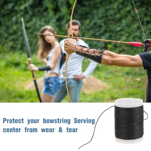 Mozeat Lens 120 yard/110 m Recurve Bow String Serving Thread Nylon Bowstring for Compound Archery Bow Tying Nock Point Compound Bow Accessories