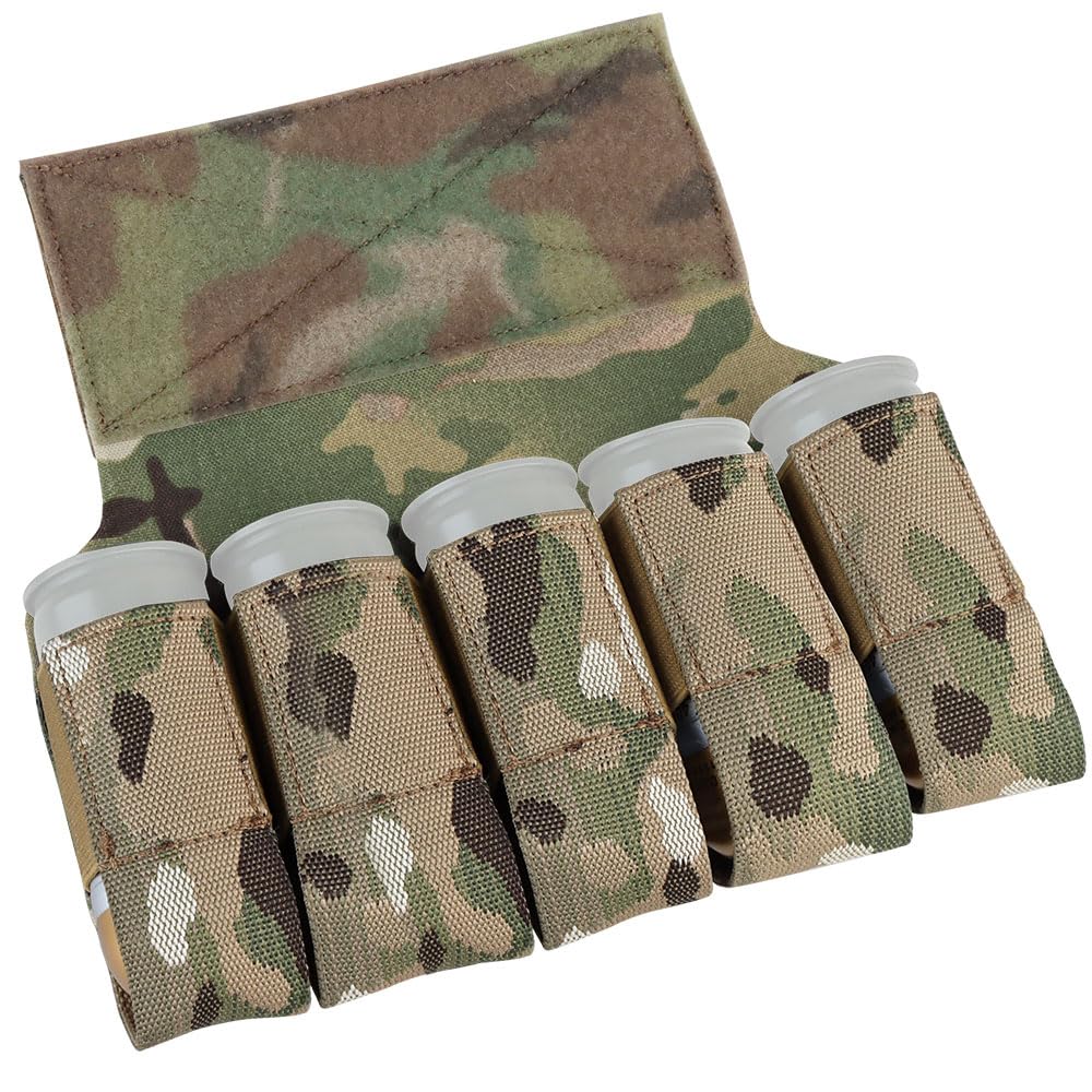 WarmHeartting Tactical 5BH 40MM 5 Banger Hanger Pouch 5 Rounds M203 Storage Bag with Hook and Loop Airsoft Accessories
