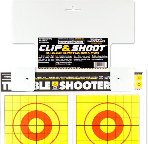 Clip & Shoot Indoor Gun Range Shooting Target Holder Hanger (3 Pack)