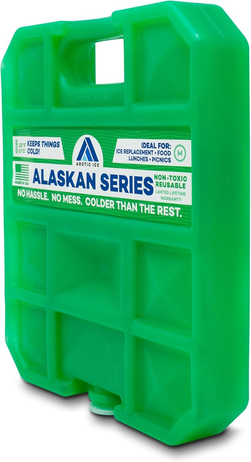 Arctic Ice Alaskan Series Reusable Ice Pack - Long-Lasting, Freezes at 32°F for Food & Drinks