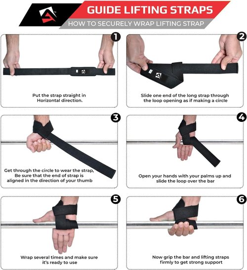 Lifting Wrist Straps for Weightlifting, Powerlifting & Deadlifts – 23” Neoprene Padded Cotton Straps for Strength Training & Gym Workouts - Maximum Grip Support for Men & Women