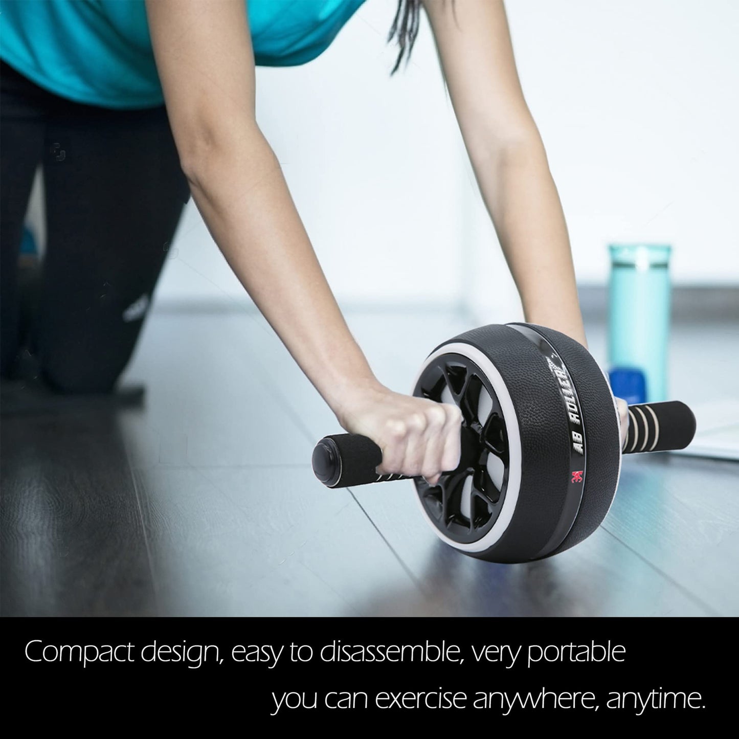 A.F.N.A.L AB Wheel Roller, Exercise Abdominal Wheel Fitness for Gym & Home, Work-out Strength-Training Equipment with Knee Pad, 12"W