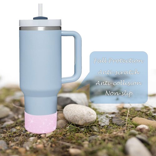 TFAK 2-Pcs Silicone Boot for Stanley 40/30 oz Quencher Adventure Tumbler, Bottom Boot for Stanley IceFlow Flip 30/20 oz, Stanley Cup Protector Sleeve Cover Boots for Stanley 40/30 oz with Handle