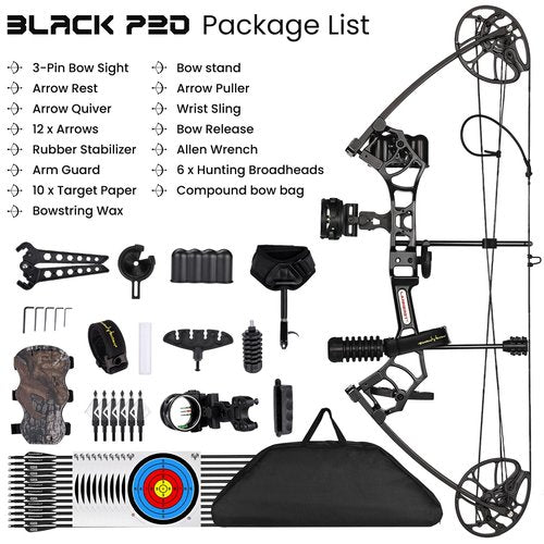 MOTION ZEUS Archery Eagle Compound Bow and Archery Sets 0-70lbs for Adults and Teens,25"-31" Draw Length，up to IBO 320 fps，Lightweight Design Bow Adjustable 2024 New