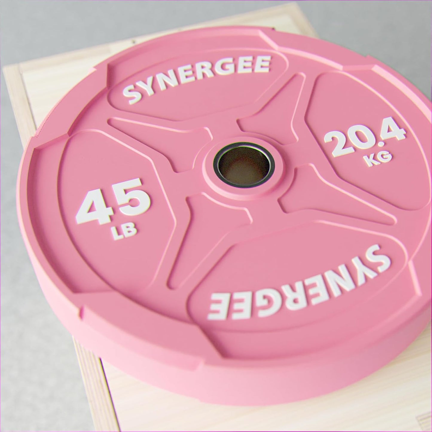 Synergee Bumper Plates – Durable Olympic Weight Plates, Low-Bounce Rubber for Strength Training, Powerlifting, and Functional Workouts.