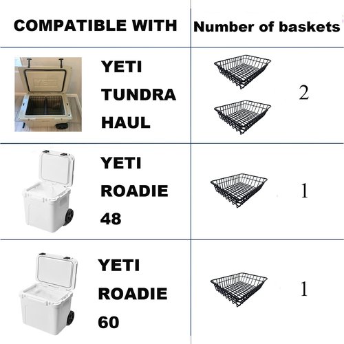 Cooler Basket for YETI Tundra Haul, YETI Roadie 48, Roadie 60 Compatible with Other lgloo Accessories Cooler Locks, Cooler Dividers, Ice etc,Cooler Basket Keeps Food Dry.