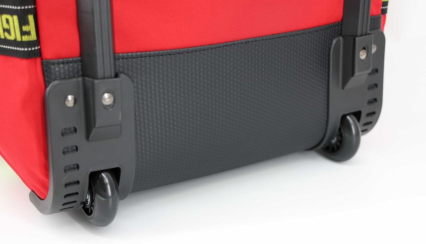Lightning X Fireman's Value Edition XL Firefighter Step-In Turnout Gear Bag w/Wheels, Helmet Pocket & Maltese Cross for First Responder