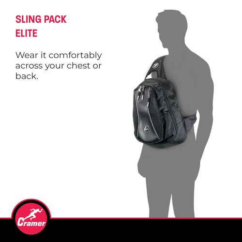 Cramer Sling Pack Elite, Small Athletic Trainer Bag for Carrying Supplies, Cross Body Travel Bag for for Trainers, Single Strap Organizing Backpack with Ample Storage and Easy Access