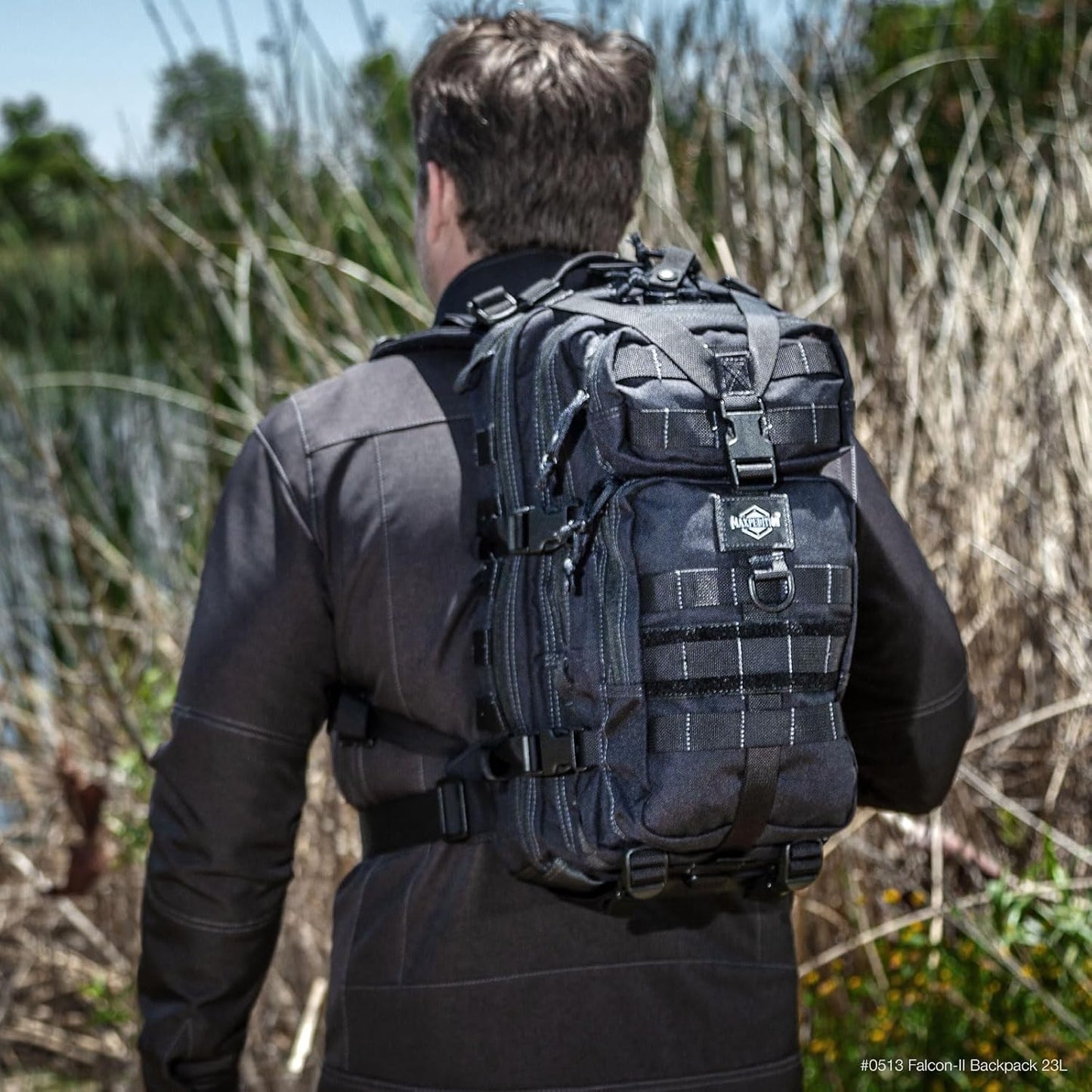 MAXPEDITION Falcon-II Backpack, 23L Tactical Backpack, Survival Pack, Bug Out Bag, MOLLE Go Bag for EDC, 0513