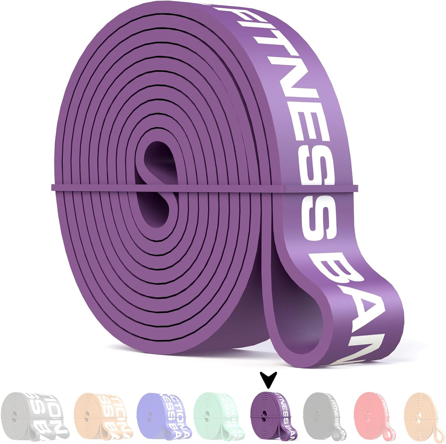Functional Fitness Pull Up Assist Resistance Bands | Heavy Duty Exercise Bands for Powerlifting, Mobility, and Stretching | Travel Friendly Resistance Bands for Workout