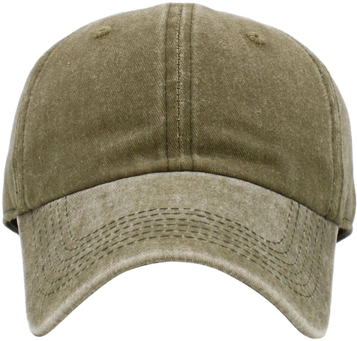 KB-PG-Low Washed Olive Original Classic Low Profile Cotton Hat Men Women Baseball Cap Dad Hat Adjustable Unconstructed Plain Cap