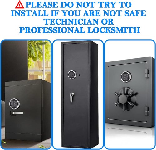 Gun Safe Lock Replacement, Electronic Chrome keypad with 14 Ribbon Cable Access Gun Lock, Safe Accessories Lock Part Complete Set