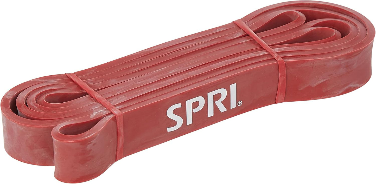 SPRI Superbands - Resistance Band for Assisted Pull-ups, Core Fitness, and Strength Training Resistance Exercises - Versatile Tool for Flexibility, Stamina, and Balance - 1", Red