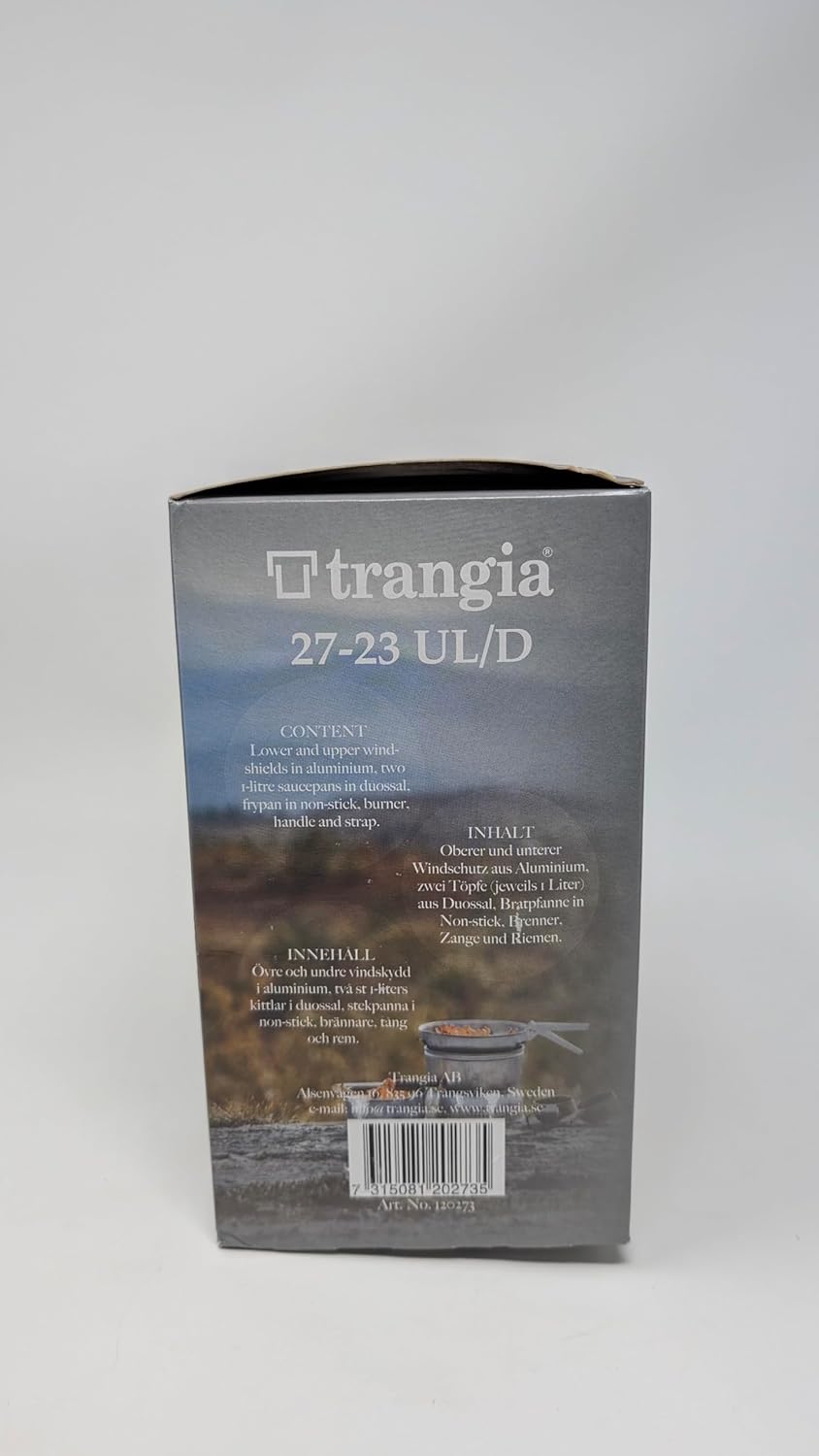 TRANGIA 27-23 Duossal 2.0 Camping Stove Kit with Stainless Steel Lined Pans