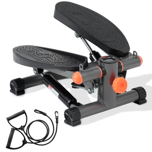 Mini Stair Stepper for Exercise at Home with Resistance Bands Exercise Equipment for Home Stair Climber Stepper Machine for Home Gym Cardio Equipment for Full Body Workout