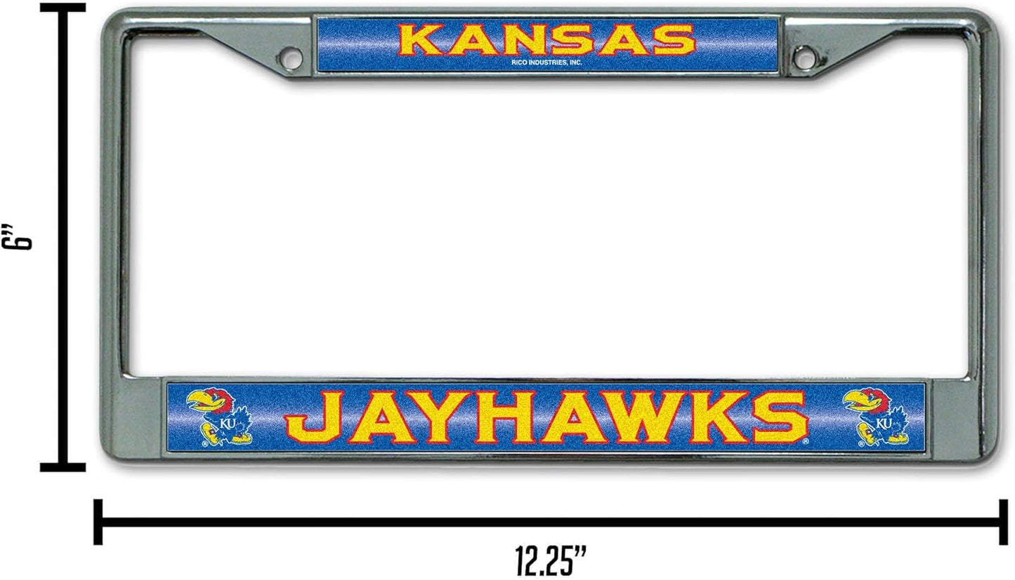 Rico Industries NCAA 12" x 6" Silver Bling Chrome Car/Truck/SUV Auto Accessory