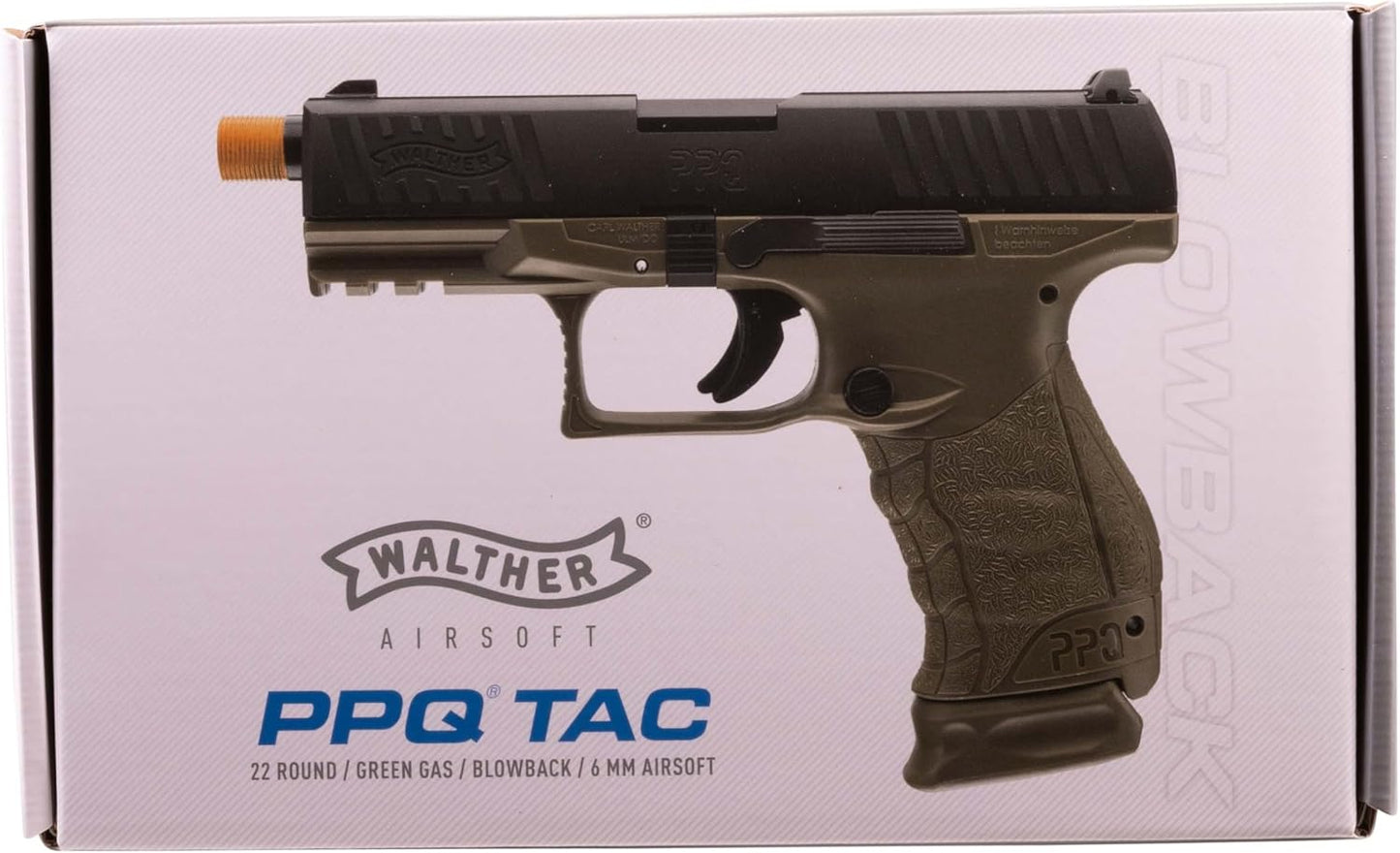 Walther PPQ GBB Airsoft Pistol - Elite Force Blowback 6mm BB Gun for Precision Shooting
