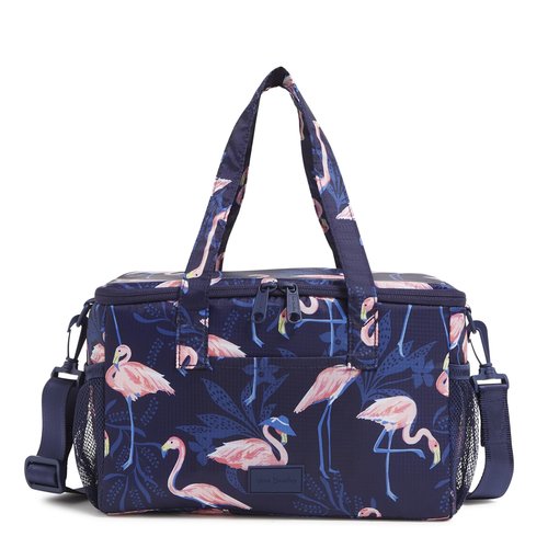 Vera Bradley Recycled Ripstop Cooler, Flamingo Party