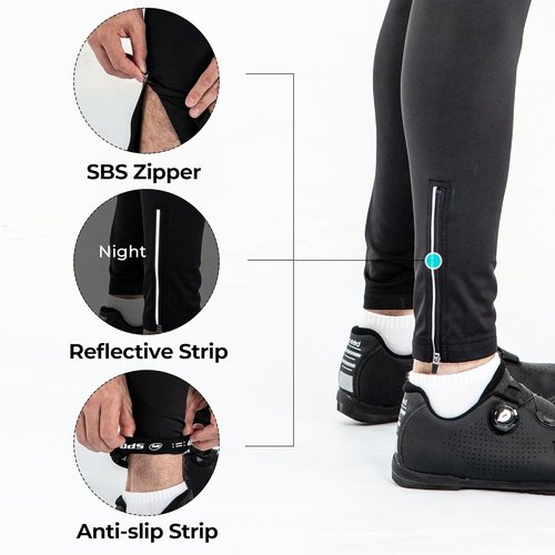 Men's 4D Padded Cycling Tights - Sponeed Road Bike Leggings for Outdoor Riders