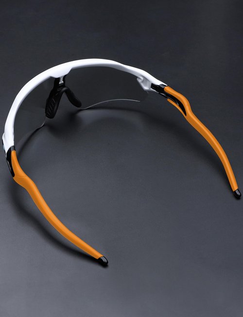 MYCOURAG Replacement Temples Arms Legs Compatible with Oakley Radar EV Path/Pitch/Advancer Sunglasses-Black - Orange