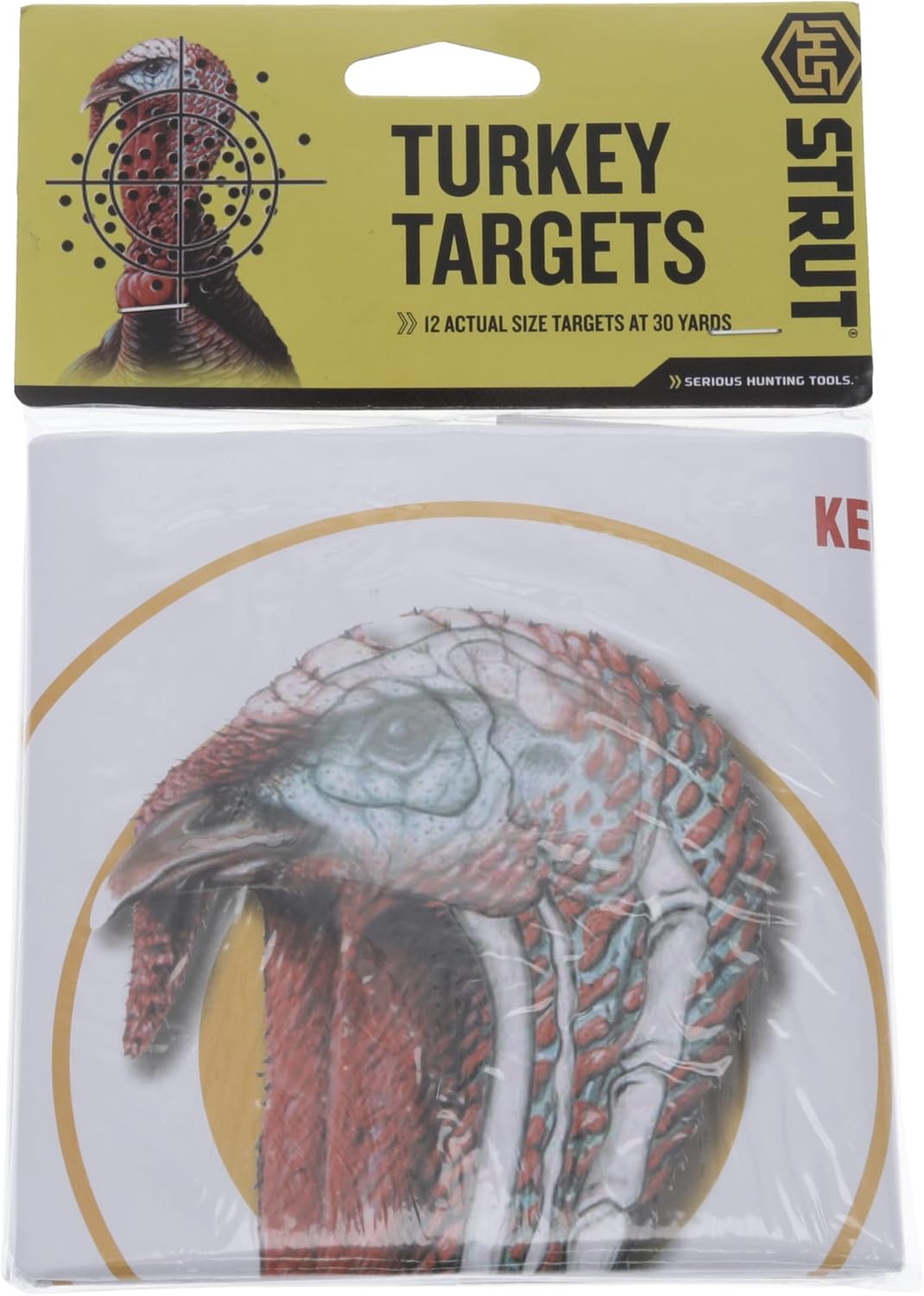 Hunters Specialties Full Size Paper Shooting Practice Turkey Targets - 11 inch x11 inch - 12 Pack