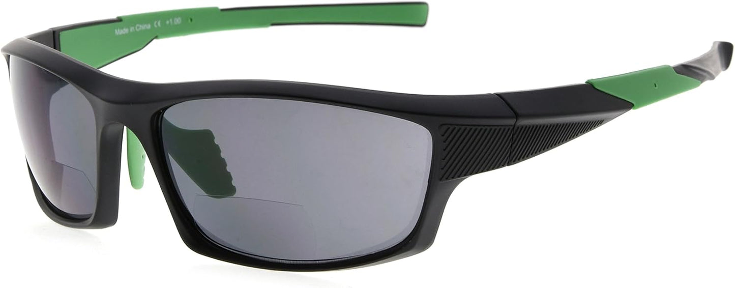 Eyekepper TR90 Frame Bifocal Sports Sunglasses Baseball Running Fishing Driving Golf Softball Hiking Sunshine Readers