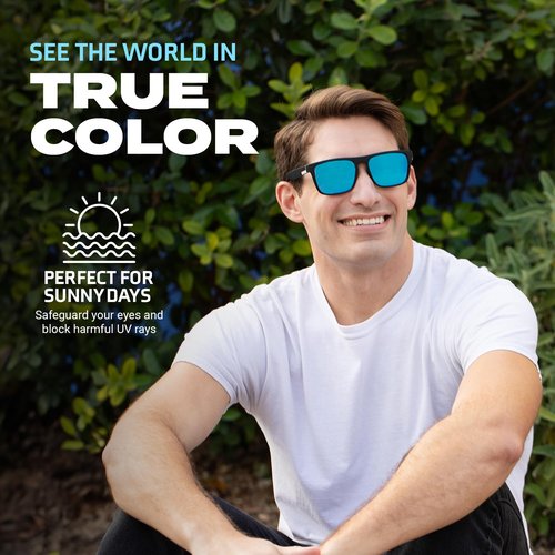Barkiopt Polarized Square Sunglasses for Men & Women, UV400 Black Shades that Protect Eyes from UV Rays, Ultra-Light, Great for Sunny Days, Model N751 (Black Gray Lens, Black Frame)