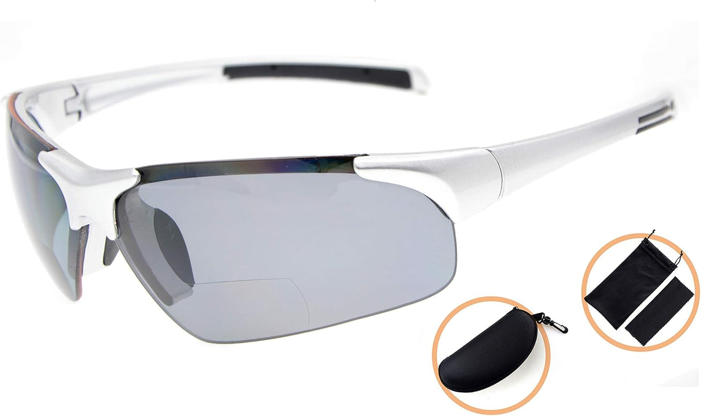 Eyekepper TR90 Unbreakable Sports Polarized Half-Rimless Bifocal Sunglasses