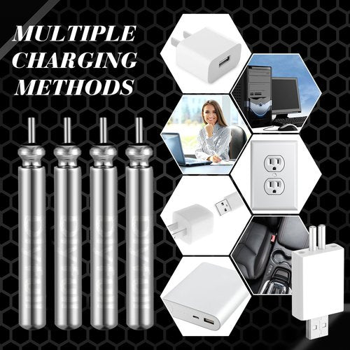 Copkim 8 Pcs Fishing Bobbers Battery Rechargeable and 2 Pcs Float Battery Charger Lighted up Night Bobber Batteries Night Fishing Accessories Tackles(White,Cr425,4 Hole)