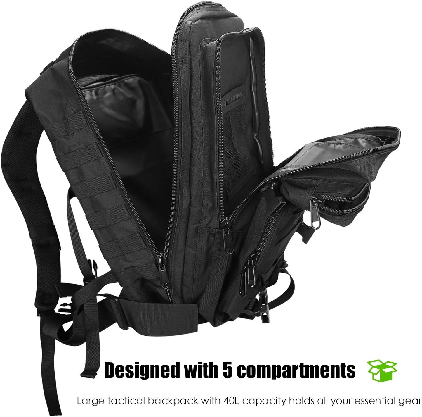 ProCase Tactical Backpack Bag 40L Large 3 Day Military Army Outdoor Assault Pack Rucksacks Carry Bag Backpacks
