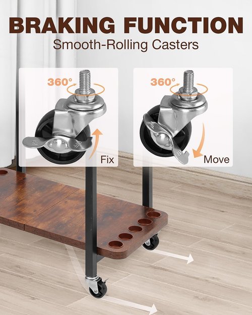 Ghosthorn Fishing Rod Holders for Garage Fishing Gear and equipment Rotating Tackle Storage Cart Pole Rod Rack Hold up to 10 Rods