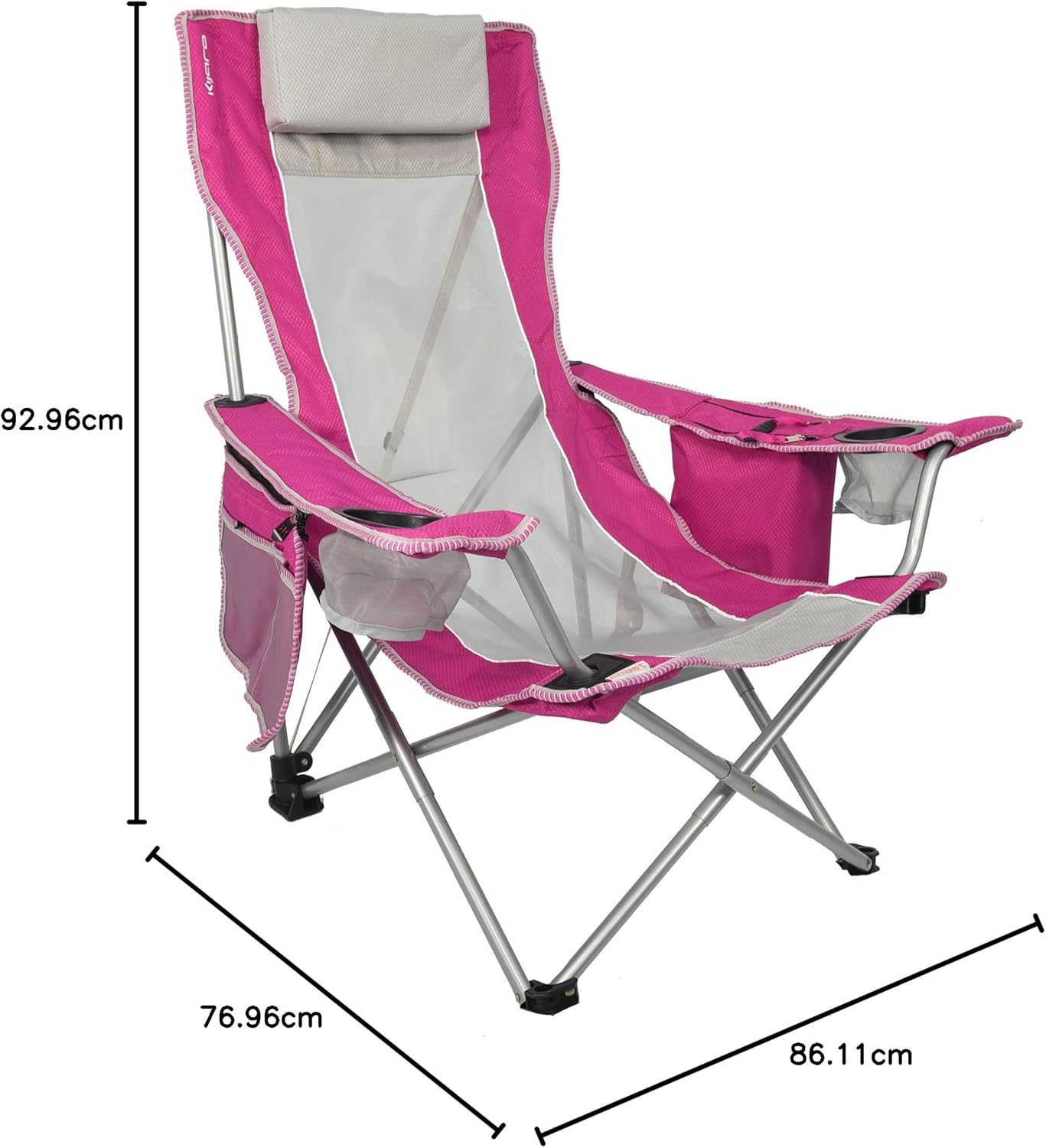 Kijaro Beach Sling Chair with Cooler Pocket - Various Fun Colors & Patterns - Perfect Beach Folding Chair and Camping Chair - Includes a Detachable Pillow